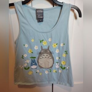 Women's Totoro Tank Top Blue Anime My Neighbor Totoro Medium Studio Ghibli